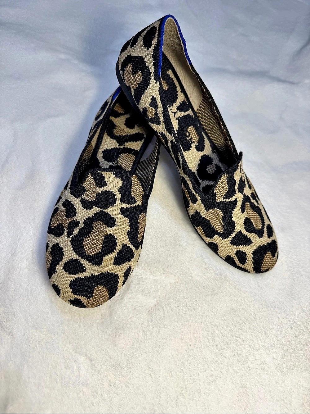 Rothy's The Loafer Leopard Print Flats Size 8 - Picture 2 of 11
